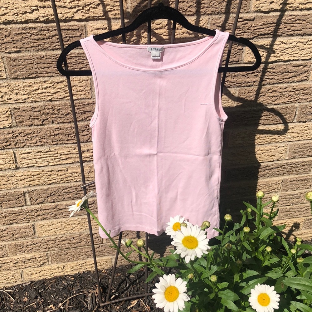 J. Crew Factory pink cotton sleeveless tank